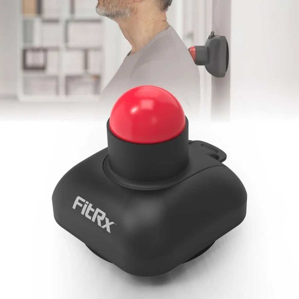 FitRx Mountable Massage Ball - Back and Shoulder Massage Ball with Suction Pad
